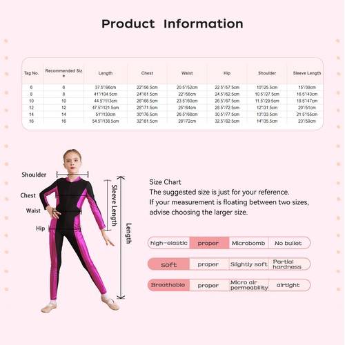 Kids Girls Bodysuit Metallic Costume Patchwork Jumpsuit Mock Neck Catsuit Party - Picture 5 of 67