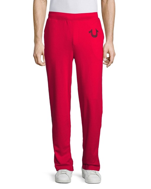True Religion Brand Jeans Horseshoe Logo Red Mens Casual Pants