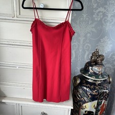 Ladies Urban Outfitters Stretch Red Dress Size M Pre Owned