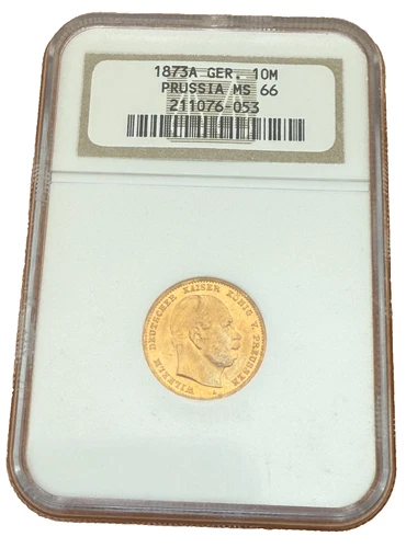 Germany Prussia 1873 A Gold 10 Mark NGC MS66