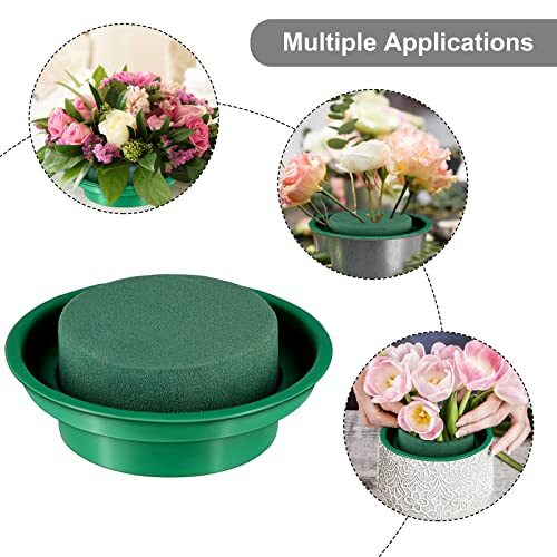 16 Packungen Blumen Schaumstoff Rund in Schalen Zum Selbermachen Blumengesteck Kit Grün Rund W... - Bild 7 von 7