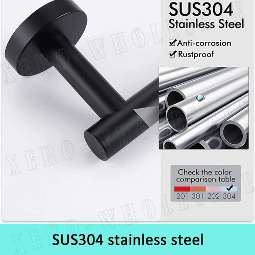 Mounted Toilet Paper Roll Holder Stainless Steel Hook Bathroom Wall Storage AU - Picture 9 of 14