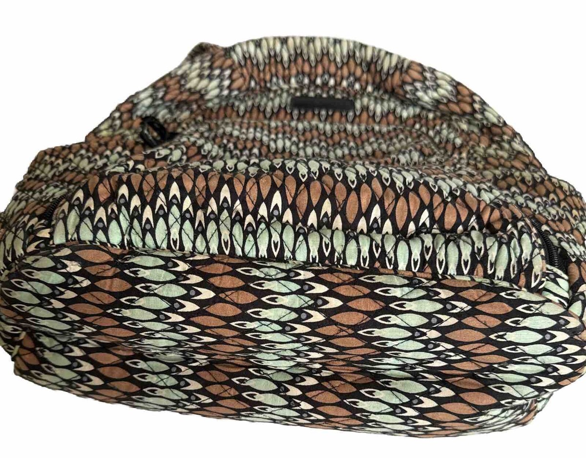 Vera Bradley Sierra Stream Brown/Green Campus Laptop 17 