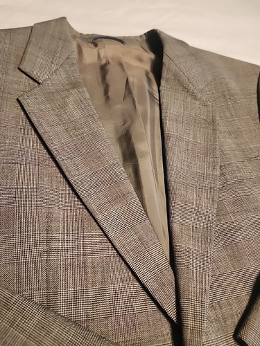 Barneys New York Gray Crosshatch Wool 3 Button Blazer Jacket Size 40L - Picture 10 of 13