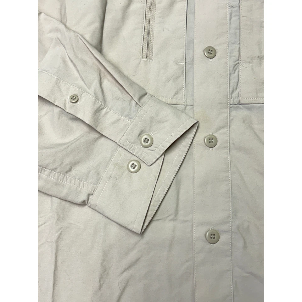 Camisa de pesca de rendimiento ventilada LL Bean No Fly Zone para hombre XL lengüeta enrollable 281122 Foto 3 de 4