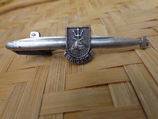 U.S. Navy Trident Submarine General Dynamics Tie Clip/Clasp VTG Silver Sub