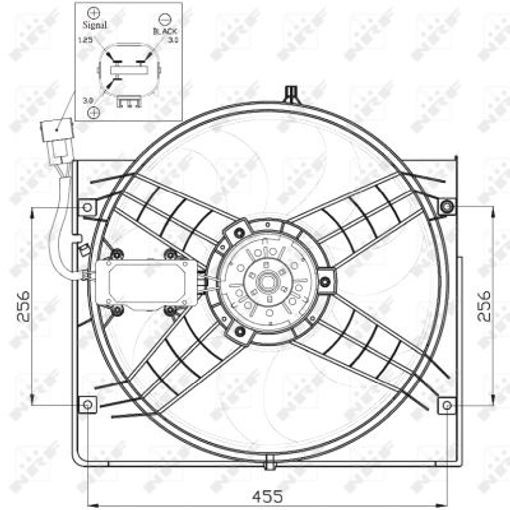 Kühlerventilator Einfachlüfter 47442 NRF für BMW 3 3 Touring 3 Compact 3 Coupe - Bild 4