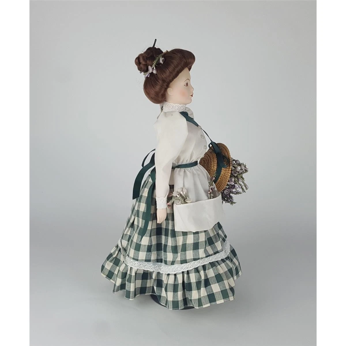 Franklin Mint Heirloom Dolls 1984 Die Lavendel Mädchen Porzellanpuppe H 39 cm