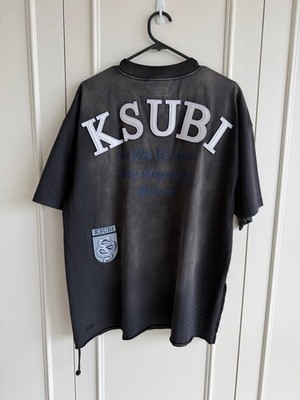 new ksubi tee t shirt mens genesis ekcess charcoal medium m