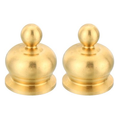 2Pack 18x22mm M10 Gewinde Lampe Endstück Kappe Knopf Messing Schatten Harfe