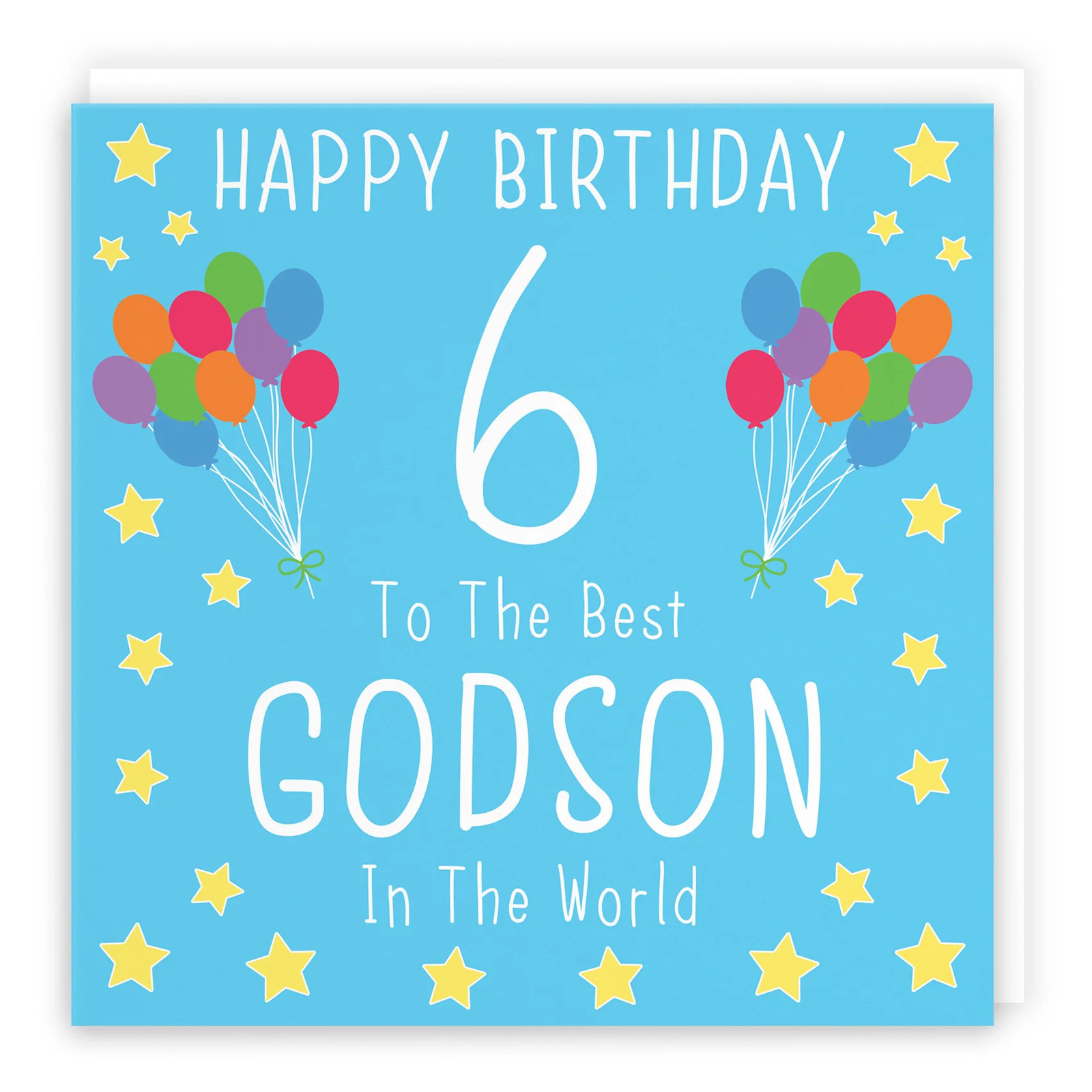 6th Godson Birthday Card Iconic