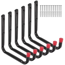 Whrsinlor Heavy Duty Utility Garage Storage Hooks, Ladder Storage Hook Wall M...