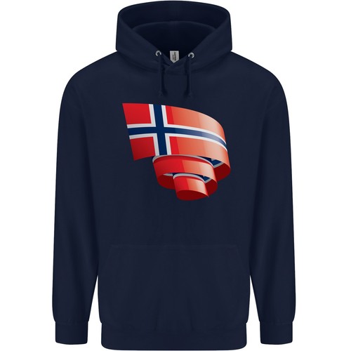 Rizado Noruega Bandera Día Fútbol Hombre 80% Algodón Sudadera con Capucha - Imagen 3 de 27