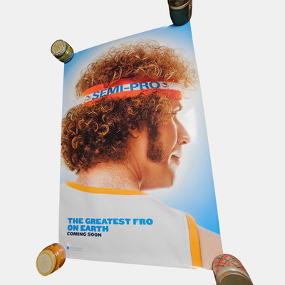 Semi-Pro 2008 Promo Movie Poster 27x40 Will Ferrell, Woody Harrelson D/S