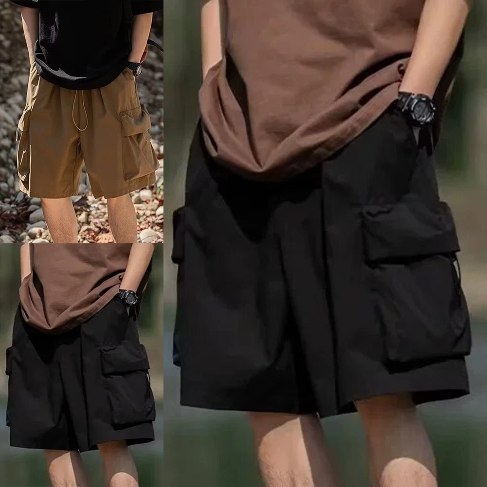 Men's Fashion Casual Cargo Shorts for Summer with Pockets and Quick Dry Fabric