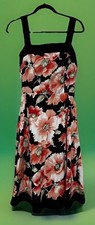 R & K Originals Vintage Multicolor Floral Print Garden Dress Size 10 Cotton