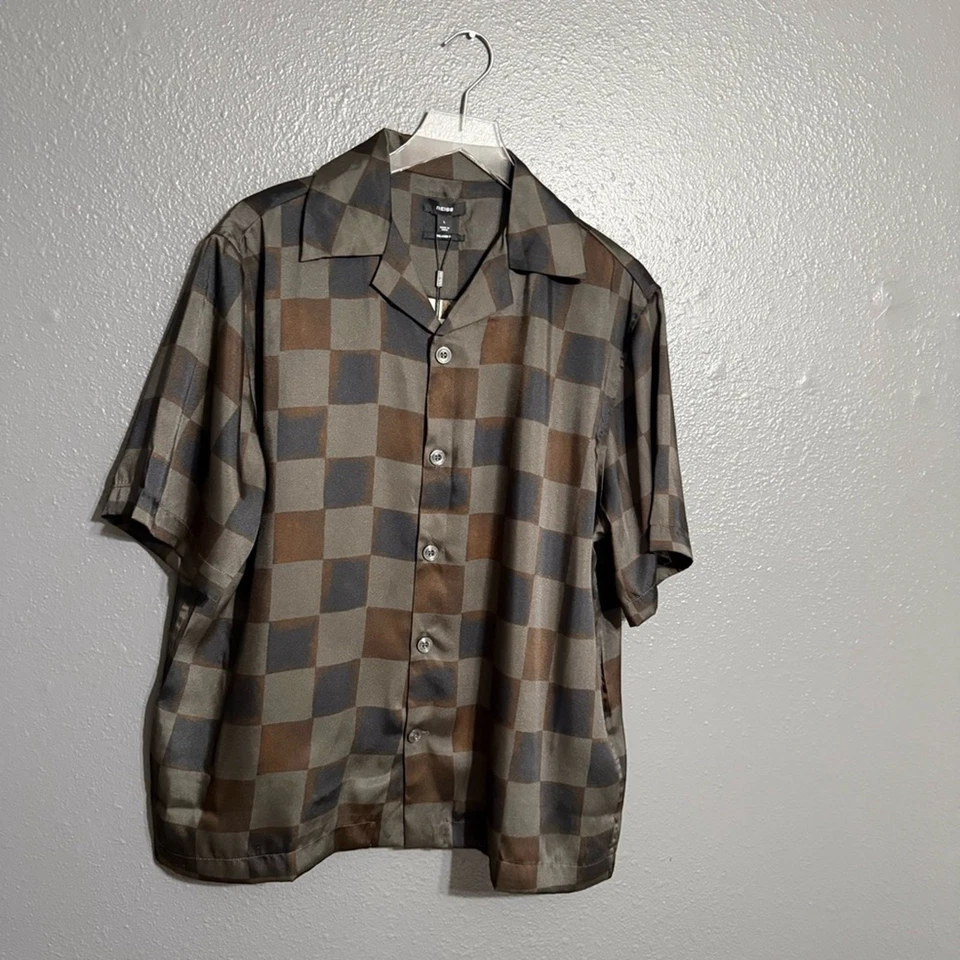 Camisa de campamento REISS NUEVA CON ETIQUETAS Reny Check talla L Foto 3 de 4