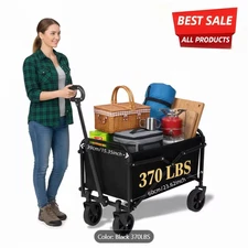 Heavy-duty folding trolley| 370-680LBS, large capacity, foldable 360°