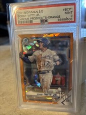 2021 Bowman Sapphire Edition Chrome Prospects Bobby Witt Jr. #BCP-1- /75 PSA9