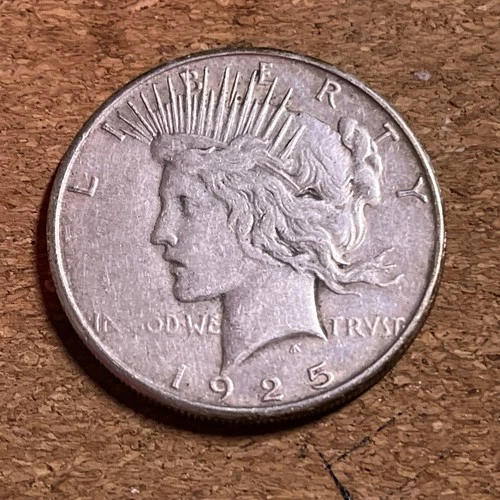 1925-S Peace Silver Dollar $1 AU About Uncirculated Better Date Strong Detail