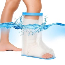 100 Waterproof Leg Cast Cover for Shower with Non-Slip Bottom Reusable