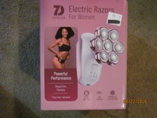 7D Electric Razor for Women Full-Body Shaver for Leg Face Wet/Dry Hair Remover
