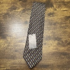 Roberto Villini Men  s Silk Tie NWT Geometric Luxury Neckwear Stain Resistant