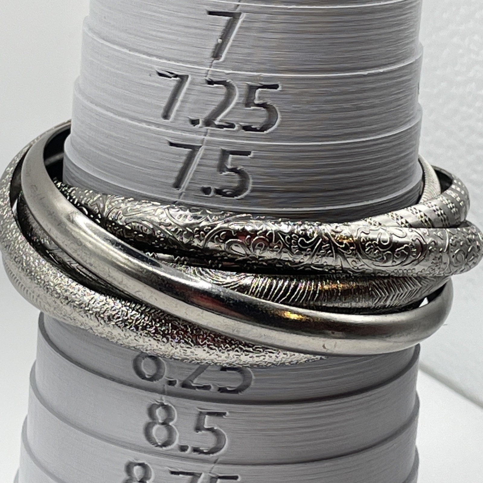 Bracelet Chunky Patterned Ornate Interlocked Jang… - image 11