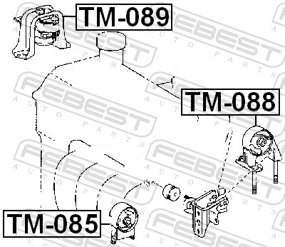 2x ✅Fits FEBEST TM-088 ENGINE BAG REAR TOYOTA VITZ NCP1,SCP1 1999.01 ⭐UK Seller⭐