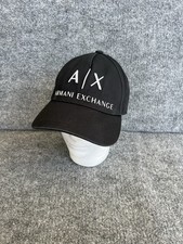 Gorra de béisbol A/X Armani Exchange de lujo negra blanca auténtica AX talla única