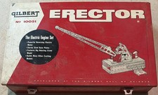 Vtg Gilbert Erector No. 10051 Electric Engine Set In Metal Case AS-IS