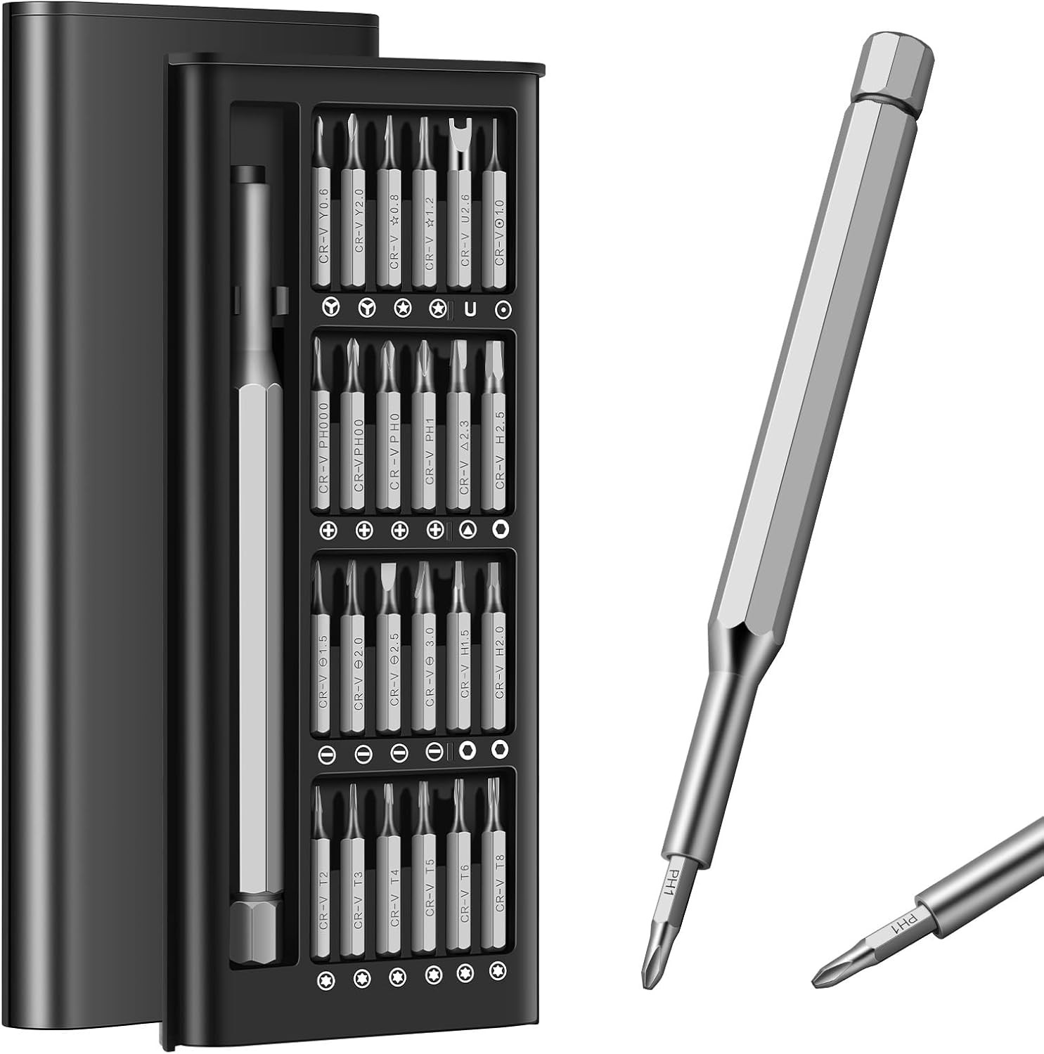 25 in 1 Mini Precision Screwdriver Set - Dlnope Professional Gray Silver Tool Kit