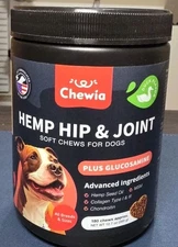 Chewia Hemp Hip & Joint Soft Chews  180 ct Exp. 05/2026