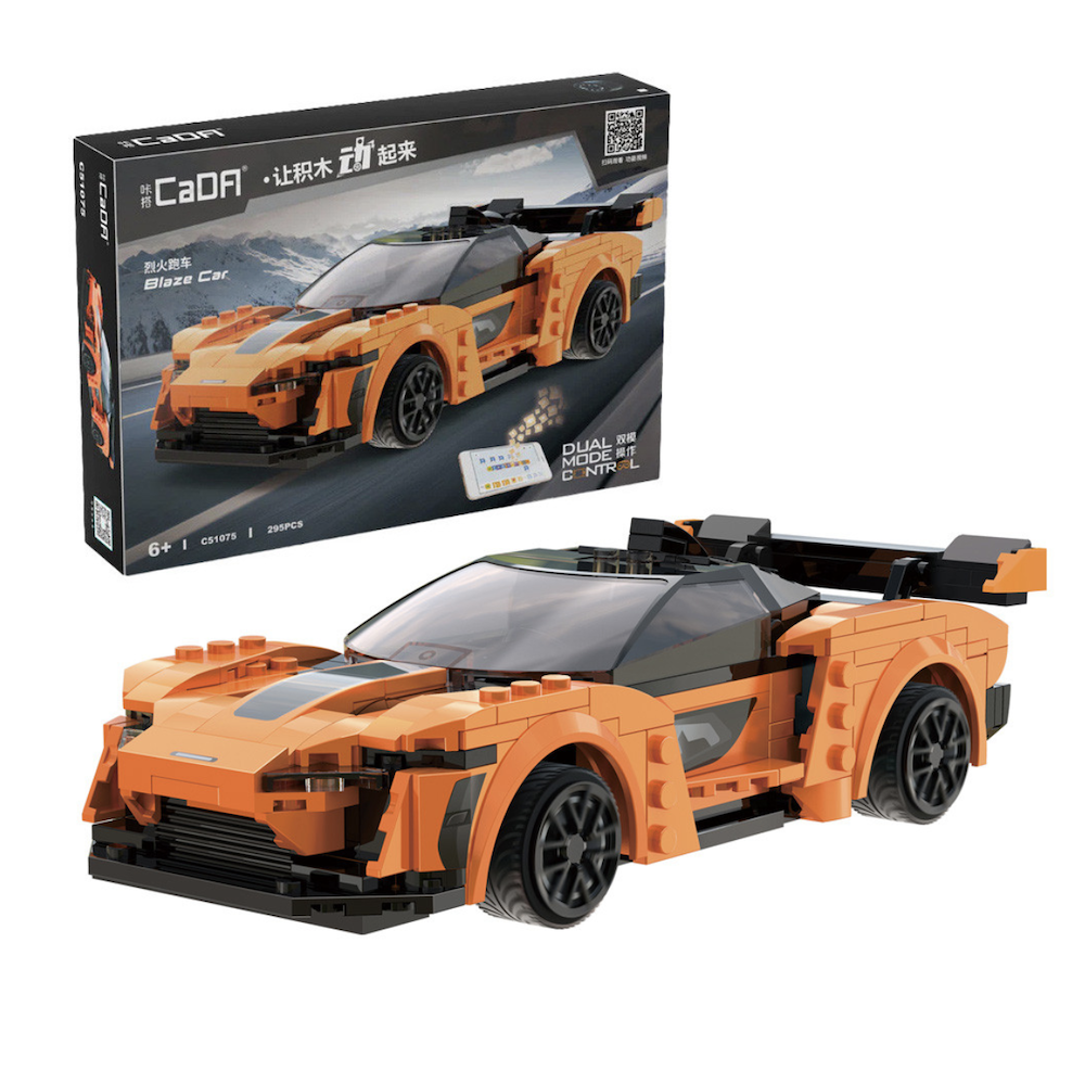 CaDa 51075 Orange Blaze Sports Car - 295 pcs Brick Building Kit - Image 4