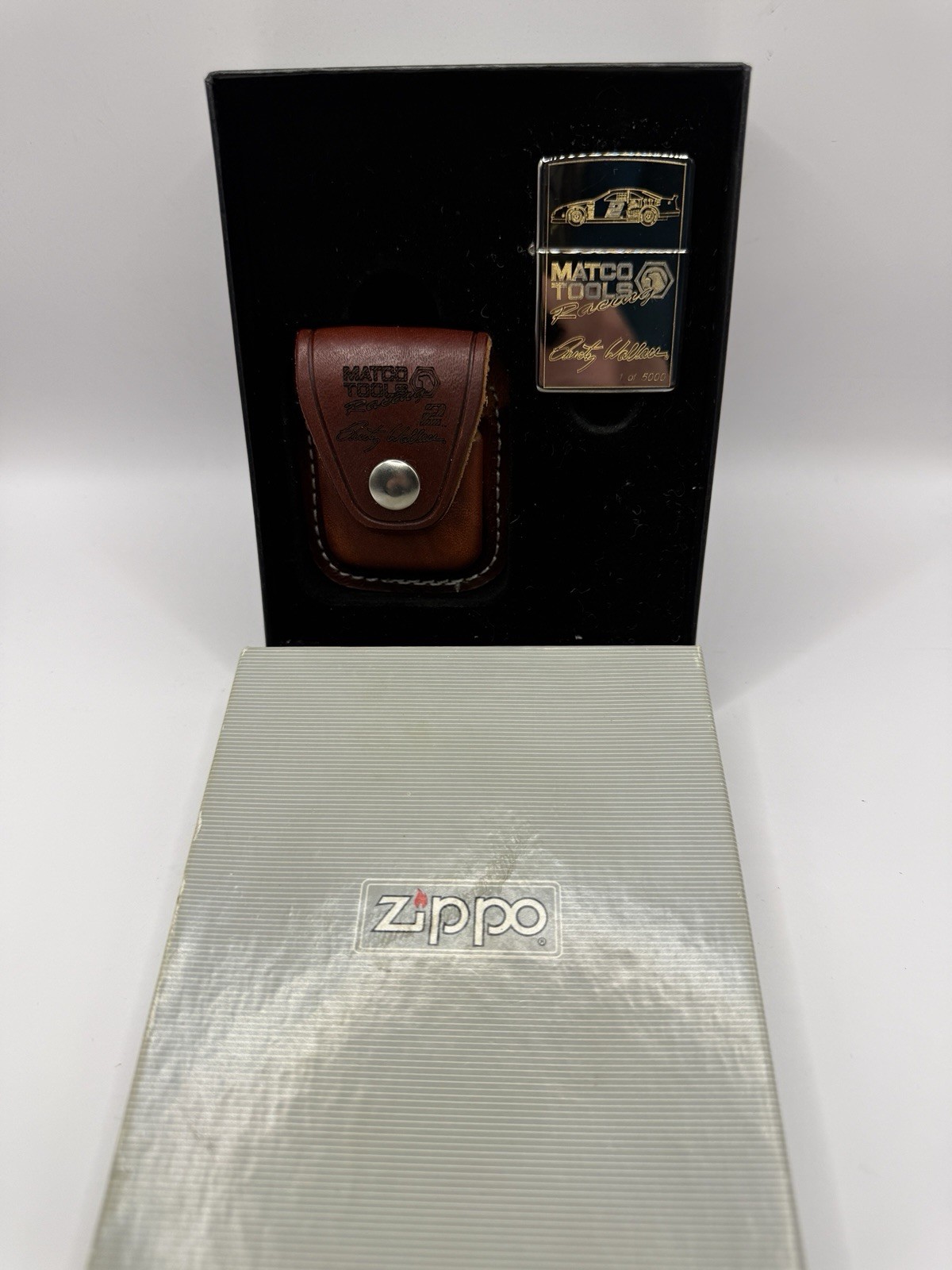 1995 Zippo Rusty Wallace Matco Tools Racing Silver Plate 1/5000 NOS Unfired