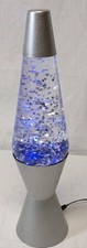Vortex LAVA Lamp Silver Swirling Star Glitter Action Color Changing 14.5  Tall
