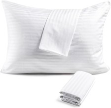 600TC 100 Cotton Pillow Protectors Standard Size 20x26 4 Pack Oeko-TEX