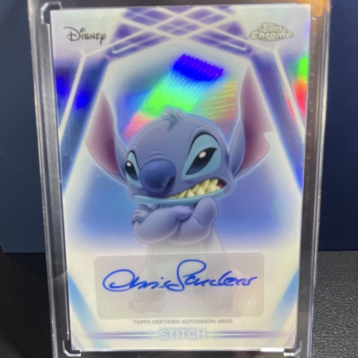 topps Disney neon スティッチ /199 Disney 2026 Topps Neon Chrome Stitch Neon Etch Autograph Chris
