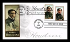 Dr Jim Stamps Harry Houdini First Day Of Issue Cachet Cover 2002 Dual Cancel