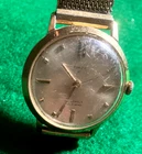 Vtg. 1960’s Timex Self Wind  Wristwatch 37mm Runs WORKS Need Band Scrap/Repair