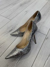 Jimmy Choo Glitter Pumps Eur 40 Silver