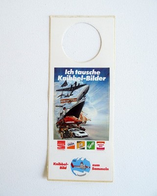 Coca Cola Ich tausche Knibbelbilder Aufkleber mit Knibbelbild Constellation 1982