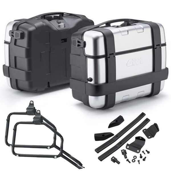 Givi TRK33 33LT Aluminium Seitentaschen + Rahmen FüR Honda NC 700 X 2012 2013-image
