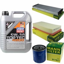 INSPEKTIONSKIT FILTER LIQUI MOLY ÖL 5L 5W-30 für Peugeot 607 9D 9U 2.2 HDi 3.0