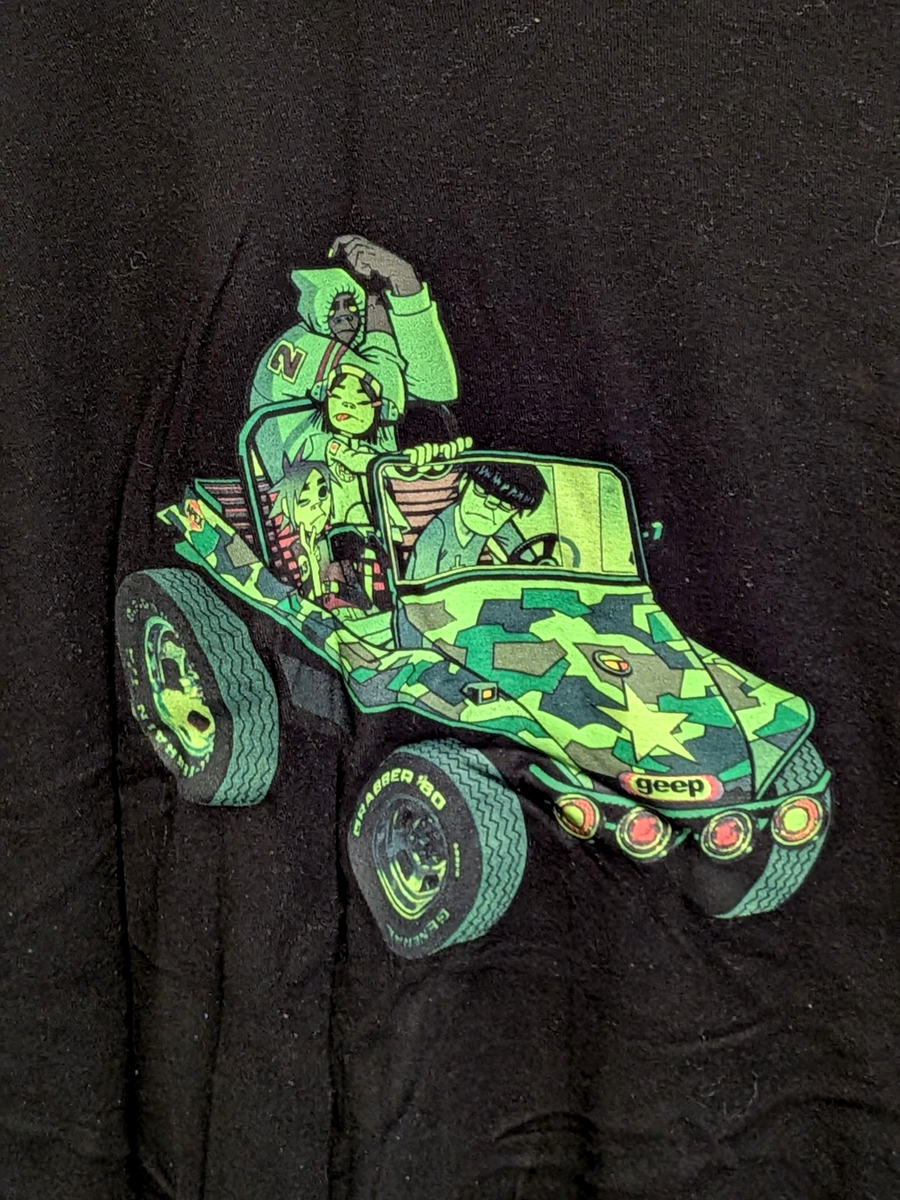T-shirt Gorillaz – Album éponyme – Artwork Army Geep – Noir – Taille 2XL – Neuf Sans étiquette