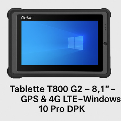 Getac T800 G2 Tablet 8,1'' GPS 4G LTE 8GB 125GB eMMC Win10Pro DPK