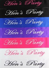Hens Night Sash Hen's Party Bridal Sashes Bride Bridesmaid White Purple Pink -