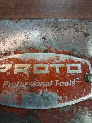 VTG 1950's PROTO Professional Tools 4997 Metal Socket Set BOX ONLY Red USA Made