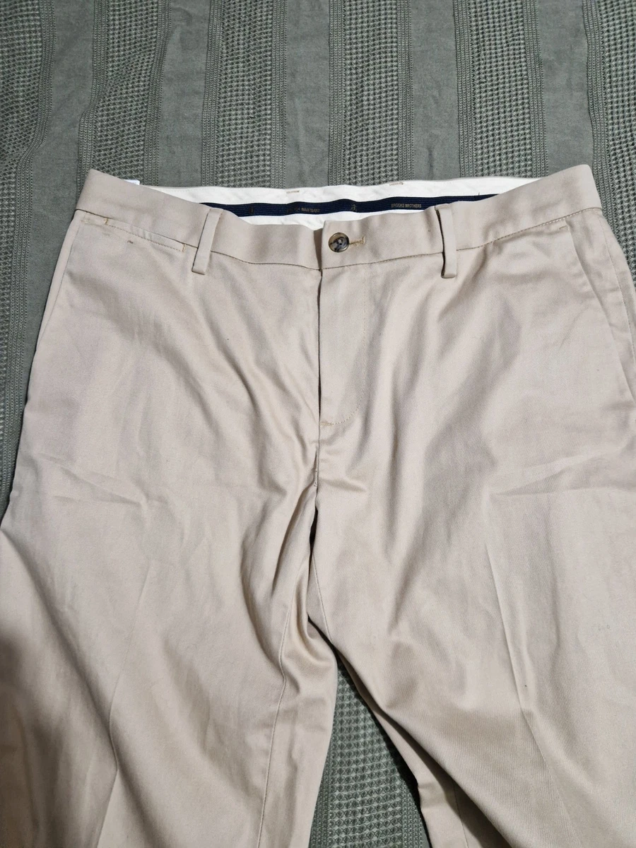 Short Chino Brooks Brothers Homme 36W / 8" - Kaki Plissé - Neuf Sans étiquette