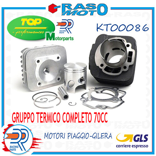 KT00086 Gruppo Termico DR Evo 70 D.48 Sp.12 Piaggio Zip Fast Rider 50 2T 1994 - Imagen 1 de 1